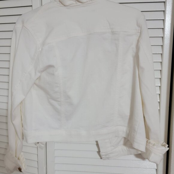 Draper James Ivory Denim Ruffle Jacket - Picture 3 of 4